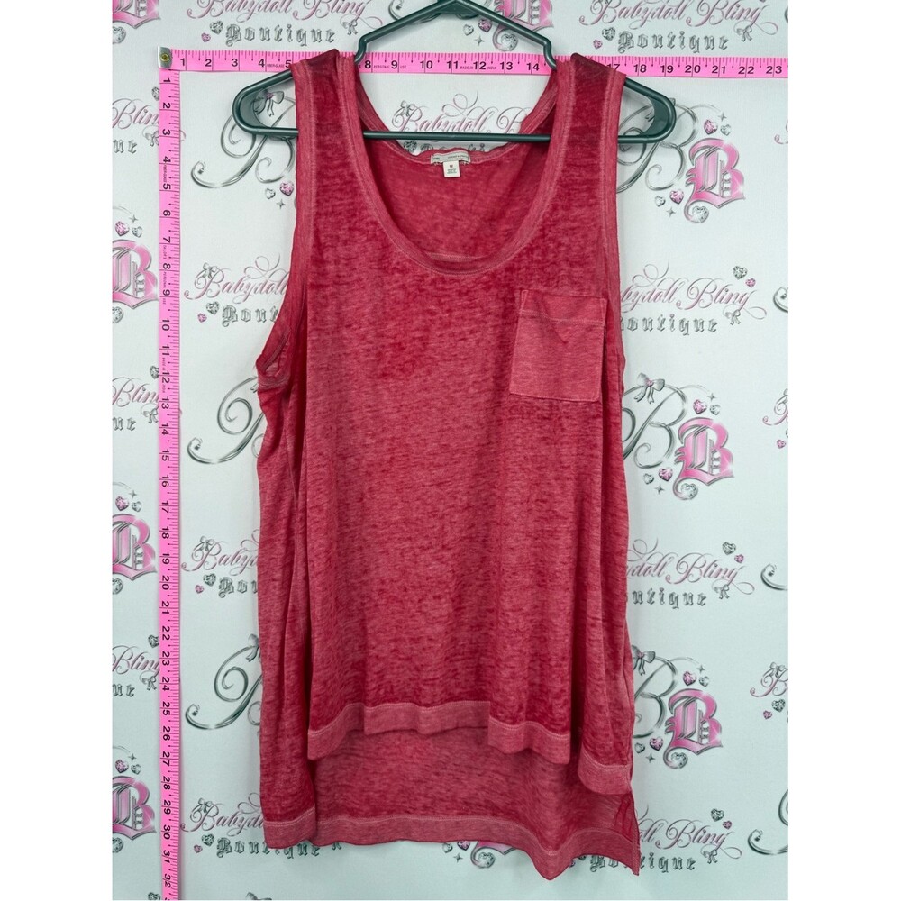 Gap tank top red pink  Sleeveless Pocket Tank Top - Red